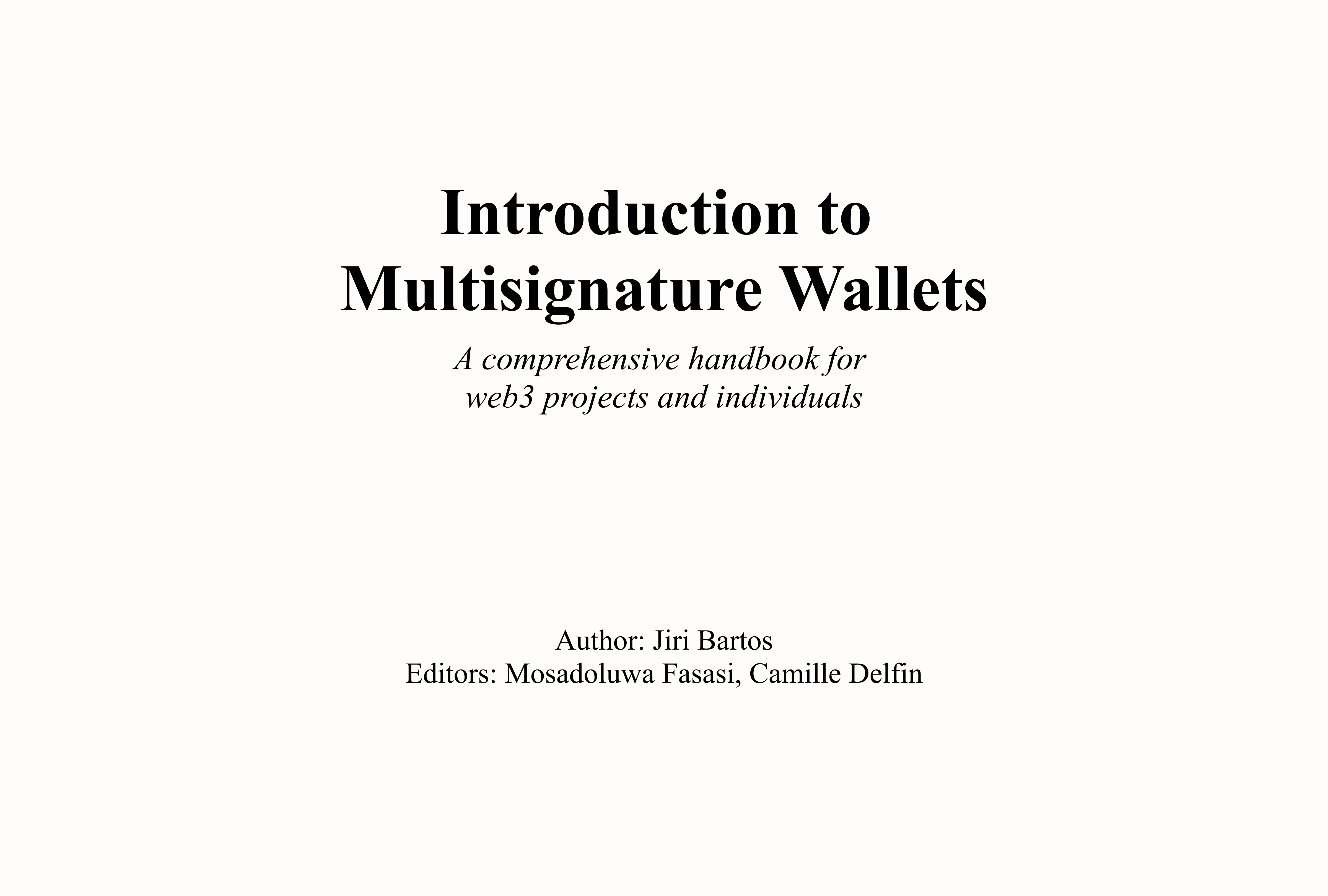 Introduction to Multisignature Wallets