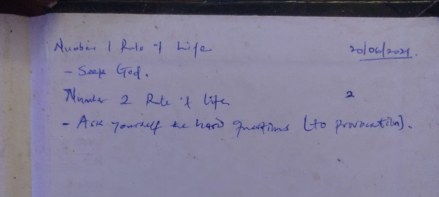 Seek God note
